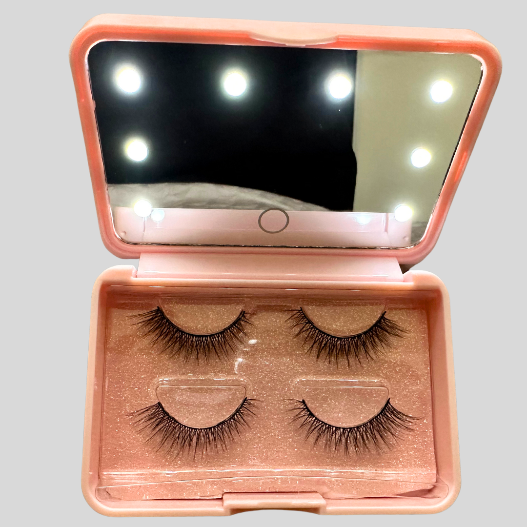 Eyelash Travel Case with LED Mirror