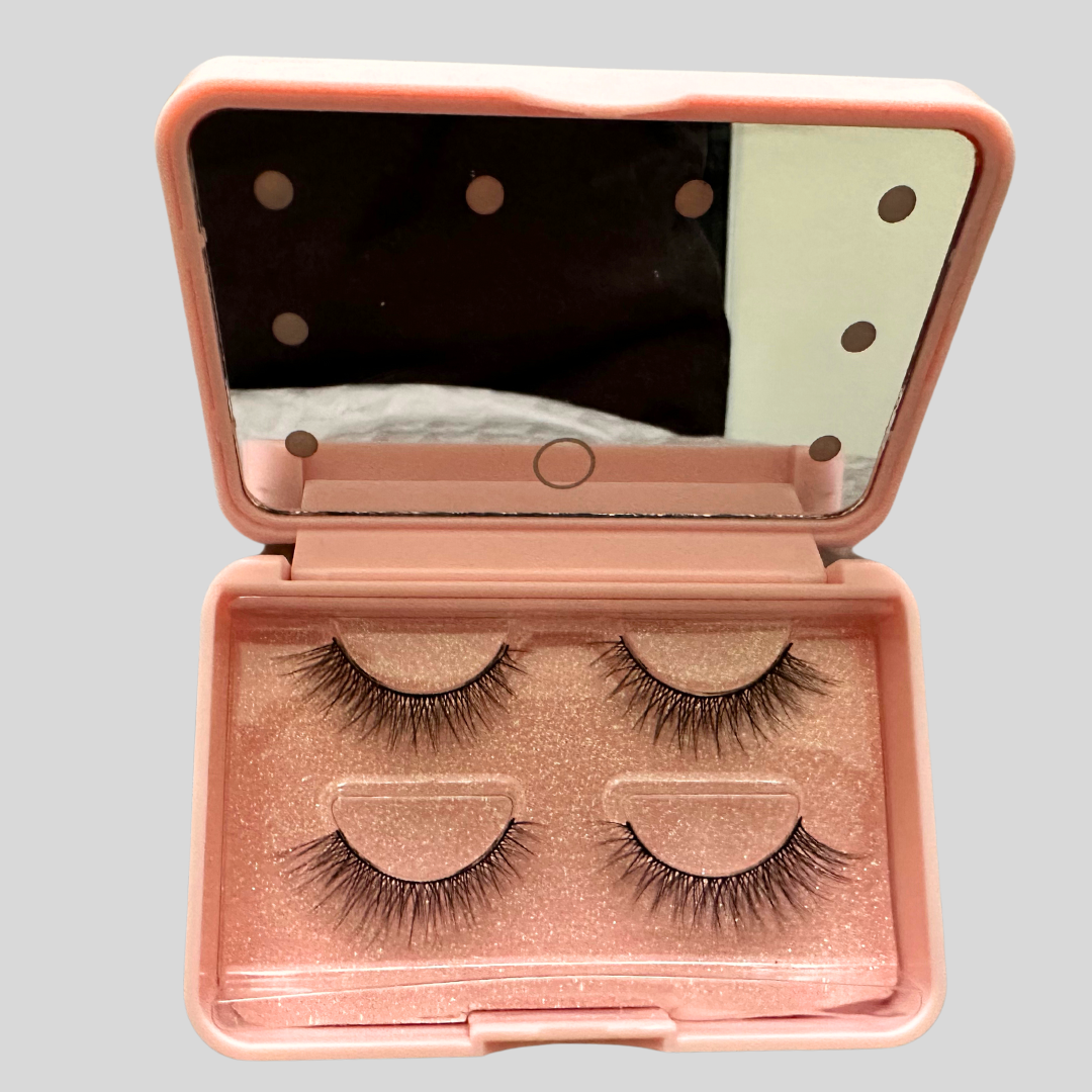 Eyelash Travel Case with LED Mirror